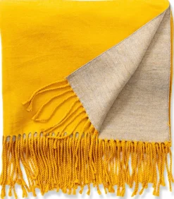 Alberto Cabale Gele kasjmier sjaal Recto-Verso yellow Clearance