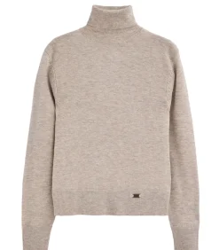 Polo Club Gemêleerd beige coltrui van merinowol en met slim fit lightBeige