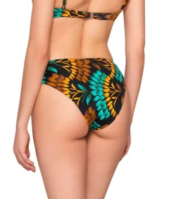 LUNA Geplooid zwembroekje 5cm EMERALD multicolor Discount