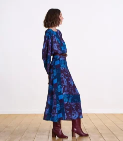 La Fée Maraboutée Geprinte pruim uitlopende midirok violet Sale