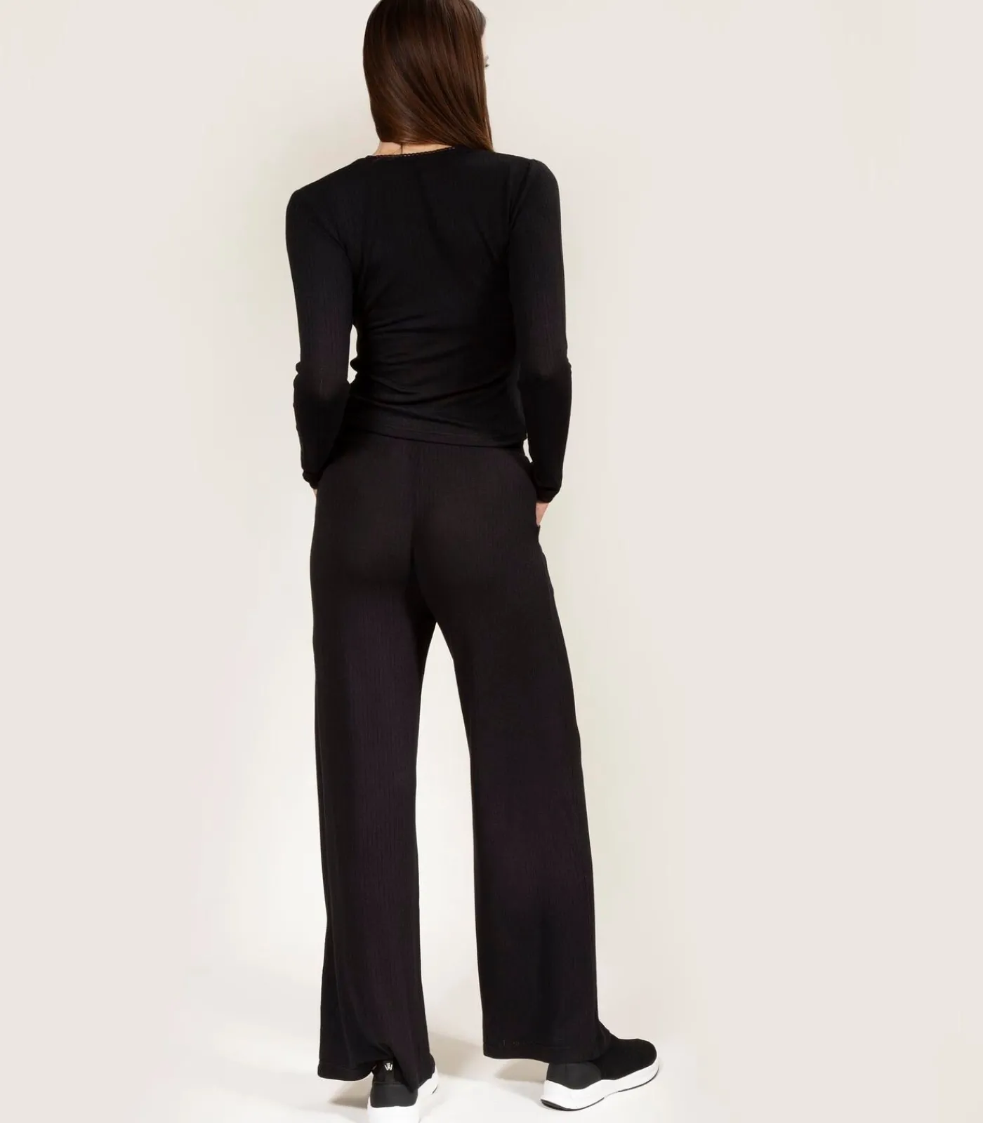 ISOTONER Geribd wikkeltruitje voor dames Zwart black Online