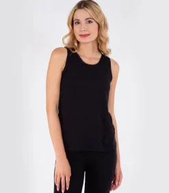 ISOTONER Geribde damestanktop Zwart black Outlet
