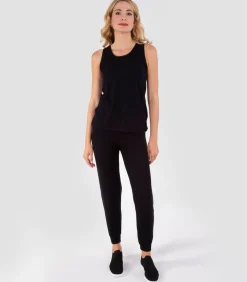 ISOTONER Geribde damestanktop Zwart black Outlet