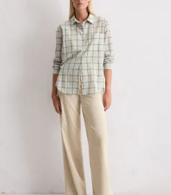 Marc O'Polo Geruite blouse regular lightBlue Hot