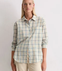 Marc O'Polo Geruite blouse regular lightBlue Hot