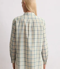Marc O'Polo Geruite blouse regular lightBlue Hot