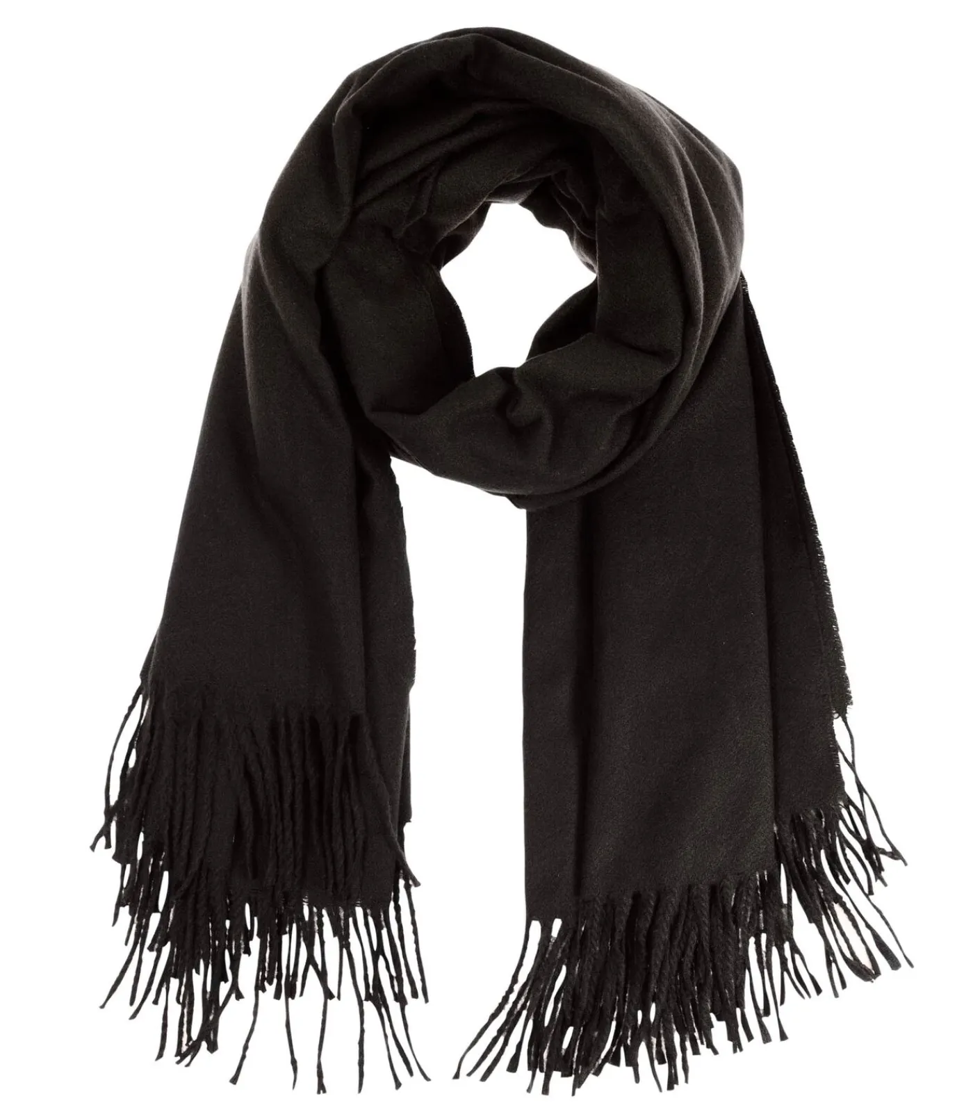 ISOTONER Geruite dames sjaal Soft Touch Zwart black Hot