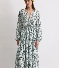Marc O'Polo Gespreide jurk met all-over relaxte print lightBlue Best