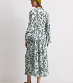 Marc O'Polo Gespreide jurk met all-over relaxte print lightBlue Best