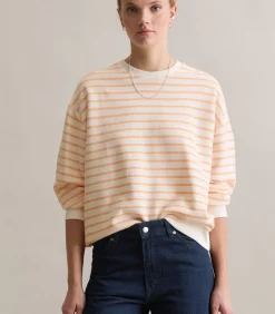 Marc O’Polo DENIM Gestreept oversized sweatshirt orange Sale