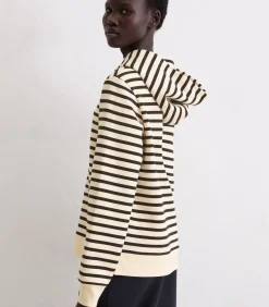 Marc O'Polo Gestreept sweatshirt met capuchon relaxed beige