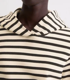 Marc O'Polo Gestreept sweatshirt met capuchon relaxed beige