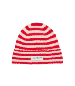 Marc O'Polo Gestreepte muts red