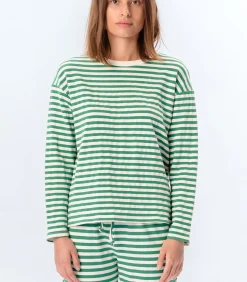 TeeShoppen Gestript overhemd green Online