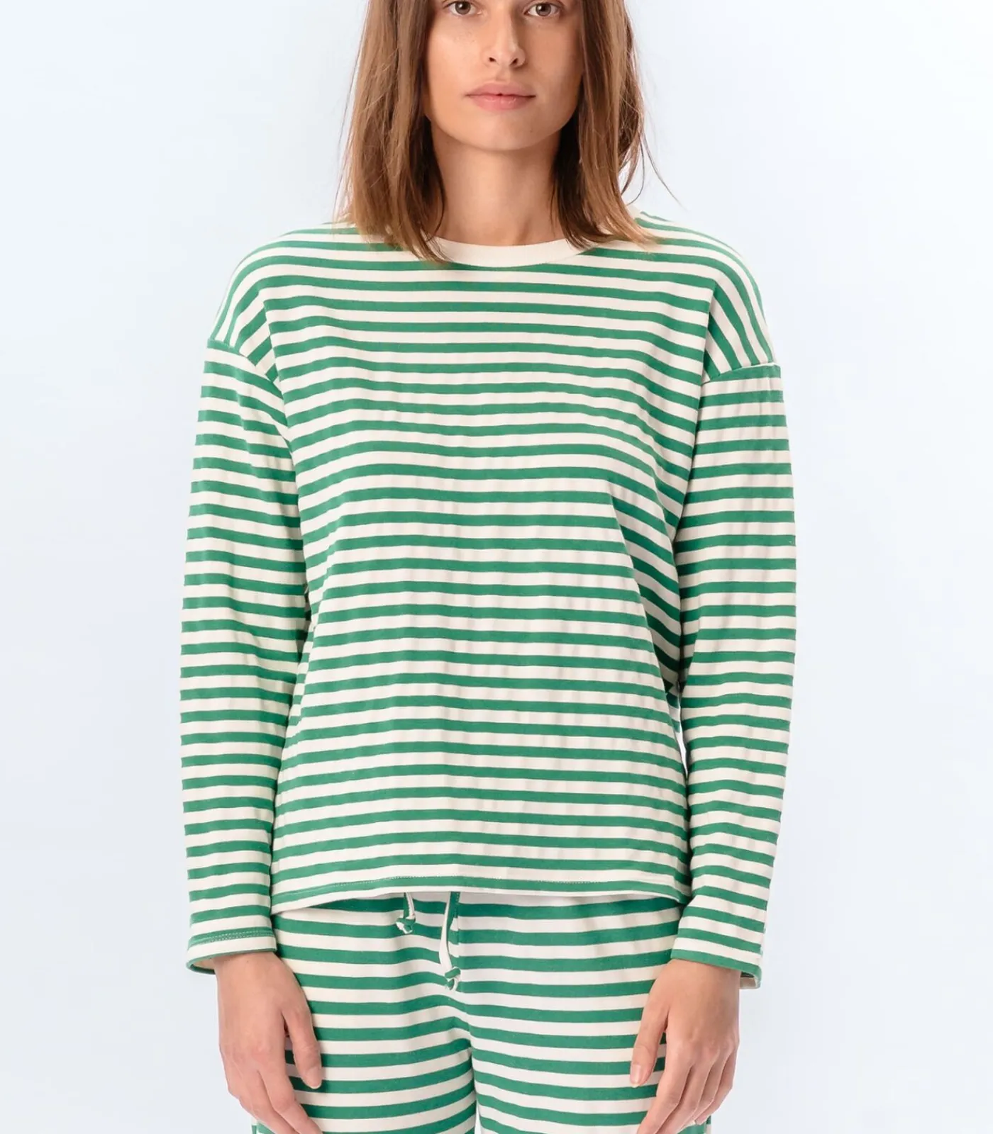 TeeShoppen Gestript overhemd green Online
