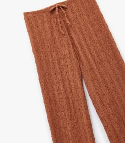Koton Gestructureerde Lange Broek met Ceintuur brown Outlet