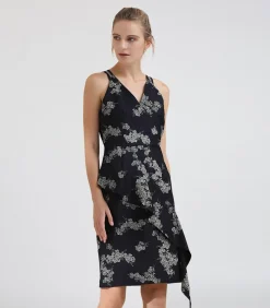Smart & Joy Getailleerde midi-jurk met bloemenpatroon navyBlue Online