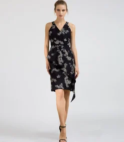 Smart & Joy Getailleerde midi-jurk met bloemenpatroon navyBlue Online