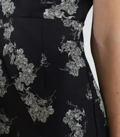 Smart & Joy Getailleerde midi-jurk met bloemenpatroon navyBlue Online