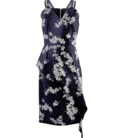 Smart & Joy Getailleerde midi-jurk met bloemenpatroon navyBlue Online