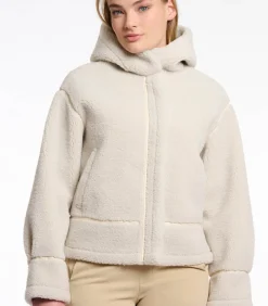 Rino&Pelle Gewatteerd faux omgekeerd lam jas Berken 40 ivory Clearance