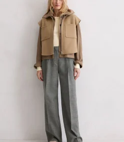 Marc O'Polo Gilet met rits relaxed brown Best