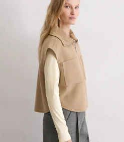Marc O'Polo Gilet met rits relaxed brown Best
