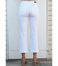 BLEU D'AZUR GIULIA - WITTE DENIM 7/8 JEANS white New