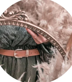 ISOTONER Gladde damesriem met -juwelen camel Clearance