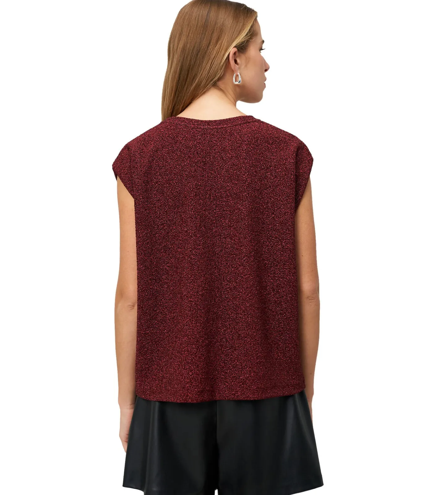 Zero Glitzershirt darkRed Outlet