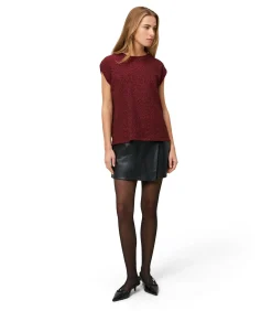 Zero Glitzershirt darkRed Outlet