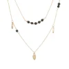 MES BIJOUX Goud en obsidiaan ketting Best
