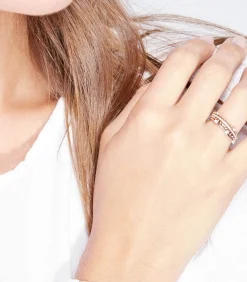 MES BIJOUX Gouden driekleur en diamanten ring multicolor