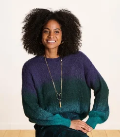 La Fée Maraboutée Gouden halsketting met meerdere strengen violet Discount