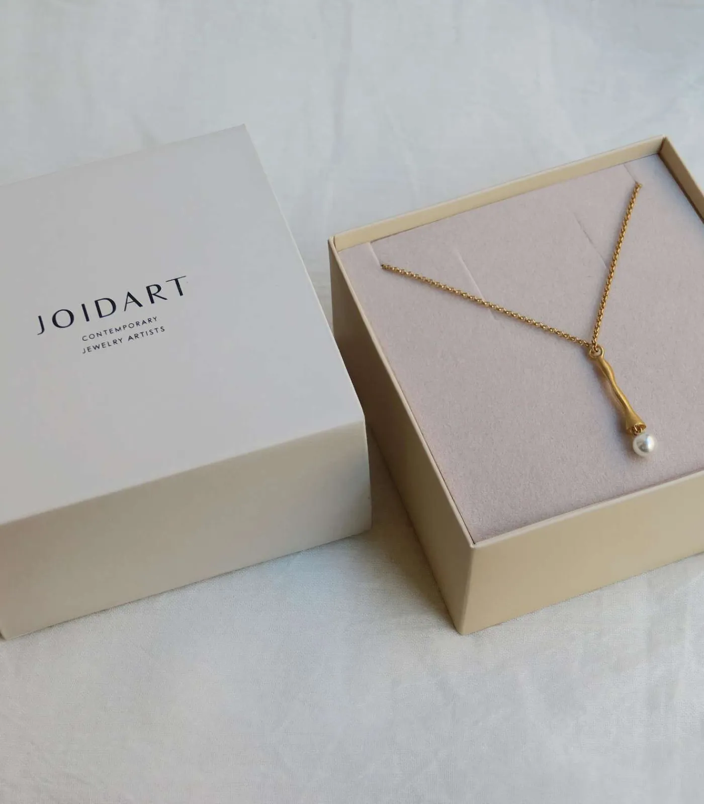 Joidart Gouden ketting Eclat met witte parel Sale
