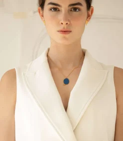Joidart Gouden ketting Miró Jewelry blauw New