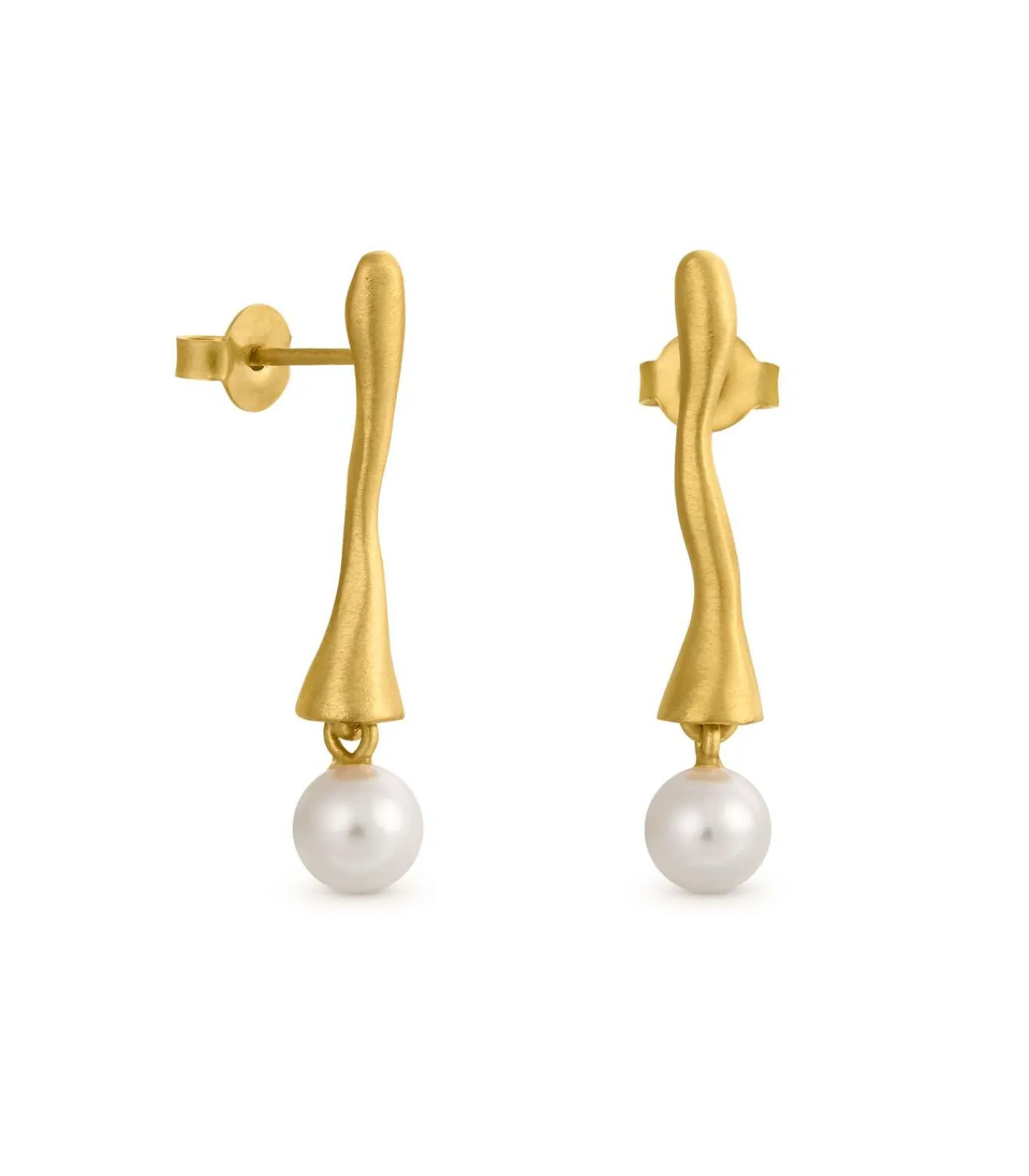 Joidart Gouden oorbellen Eclat met witte parel gold Outlet