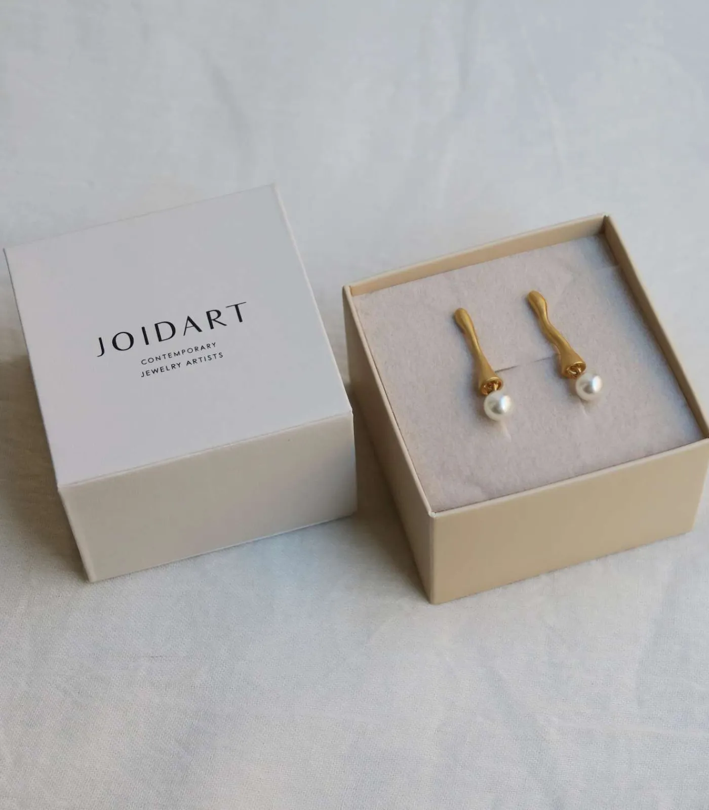 Joidart Gouden oorbellen Eclat met witte parel gold Outlet