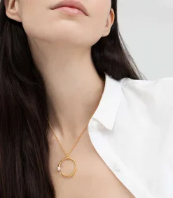 Joidart Gouden ronde ketting Eclat met witte parel Best