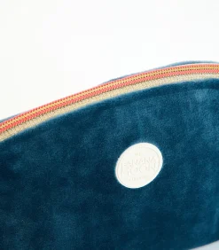Banana Moon GRAPHITE LEYLAK Kobaltblauwe fluwelen pouch blue Clearance