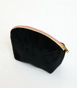 Banana Moon GRAPHITE LEYLAK Zwarte fluwelen pouch black Online