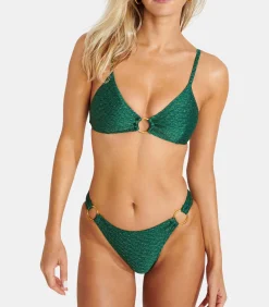 Banana Moon Groen glanzend bikinibroekje LINEA CALICARI darkGreen Online