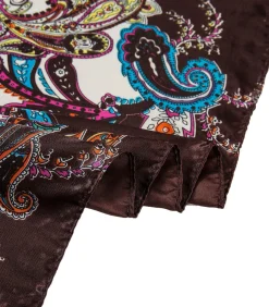 Alberto Cabale Groot zijdedoek paars wit Zoé brown Hot
