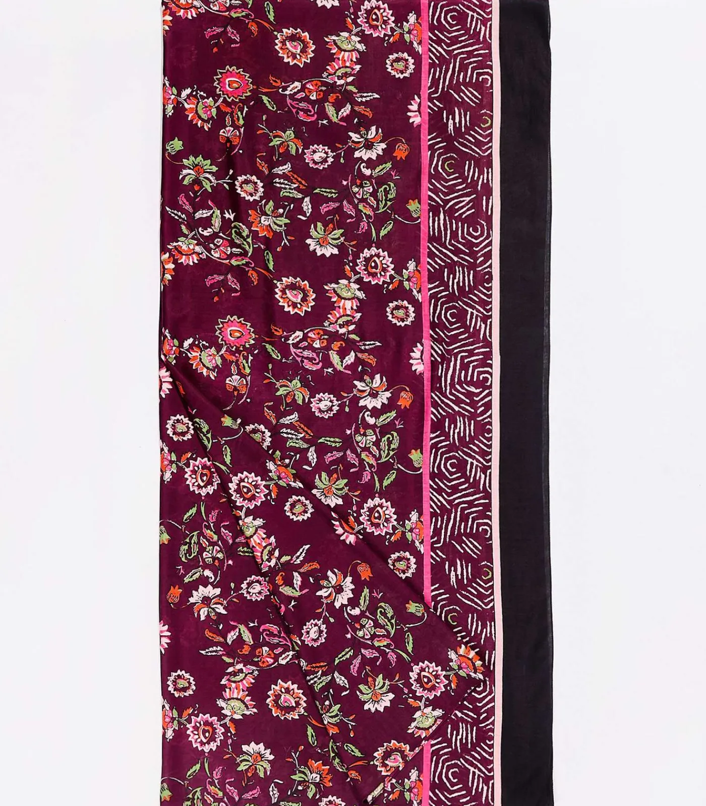La Fiancée Grote luchtige sjaal GRIMM darkPurple New