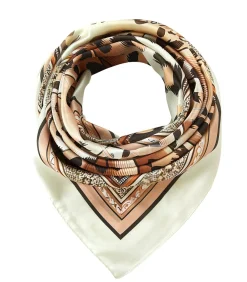 Alberto Cabale Grote vierkante zijden sjaal Original Leopard Zoé pink