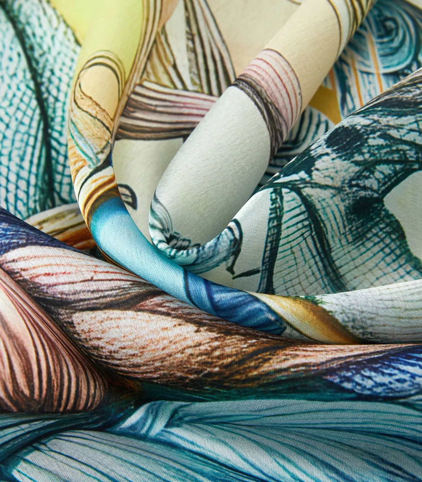 Alberto Cabale Grote vierkante zijden Spring Rope Zoé multicolor Clearance