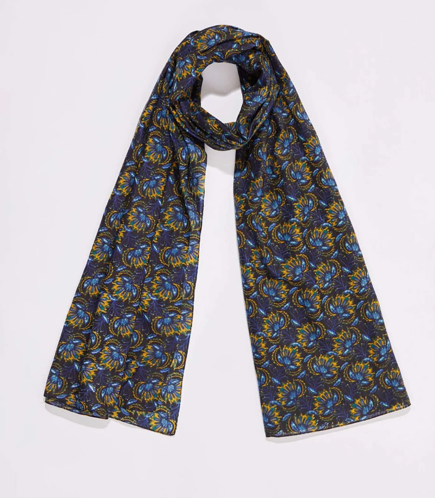 La Fiancée Grote vloeiende stola met print ABELA blackMulticolor