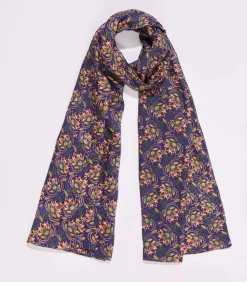 La Fiancée Grote vloeiende stola met print ABELA darkPurple Sale