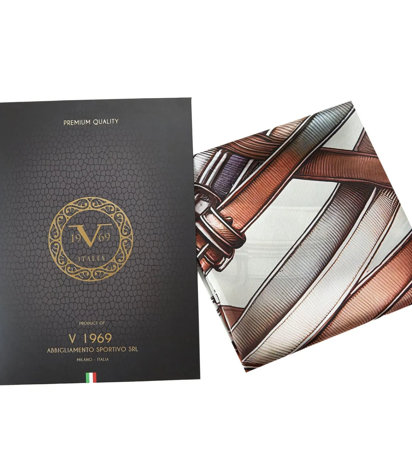 V1969 Grote zijde carré MultiBelts brown Clearance
