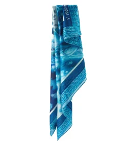 V1969 Grote zijden sjaal Blauw Tijger blue Outlet
